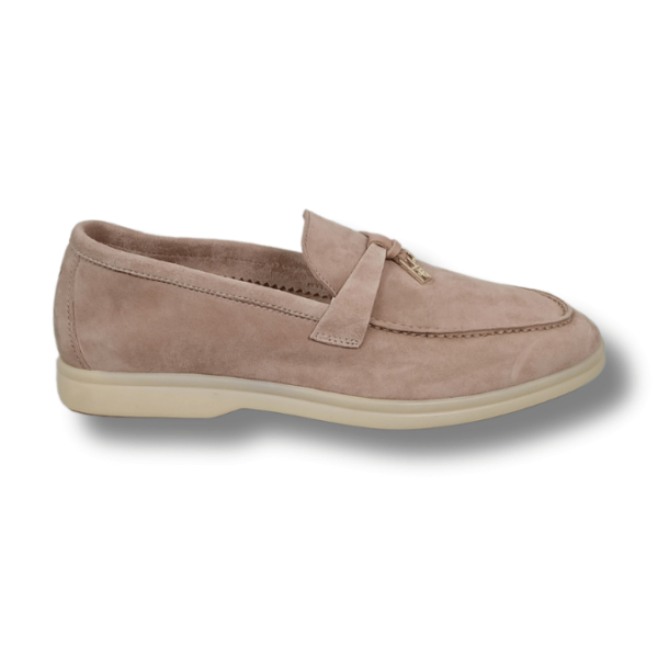 Loro Piana Beige Suede Summer Charms Walk Loafers