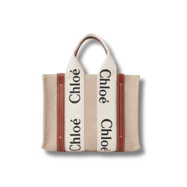 SMALL WOODY TOTE BAG IN LINEN