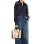 SMALL WOODY TOTE BAG IN LINEN