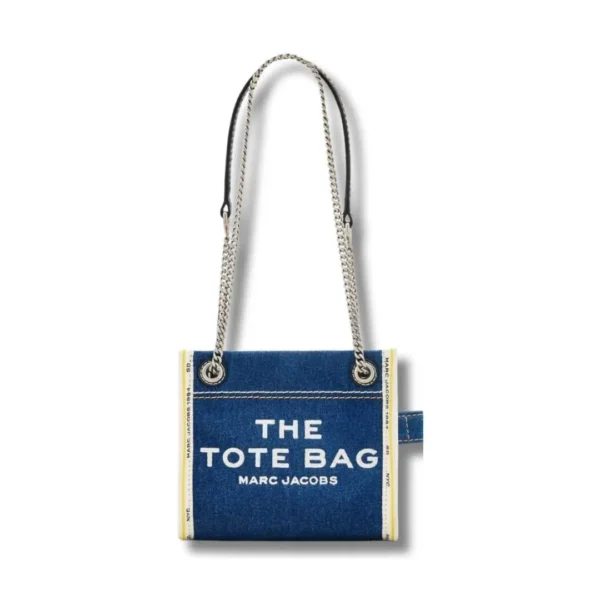 The Mini Denim Chain Crossbody Tote bag