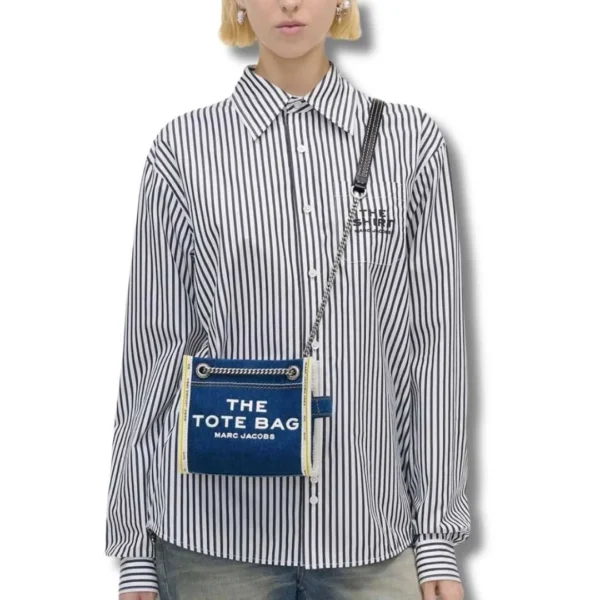 The Mini Denim Chain Crossbody Tote bag